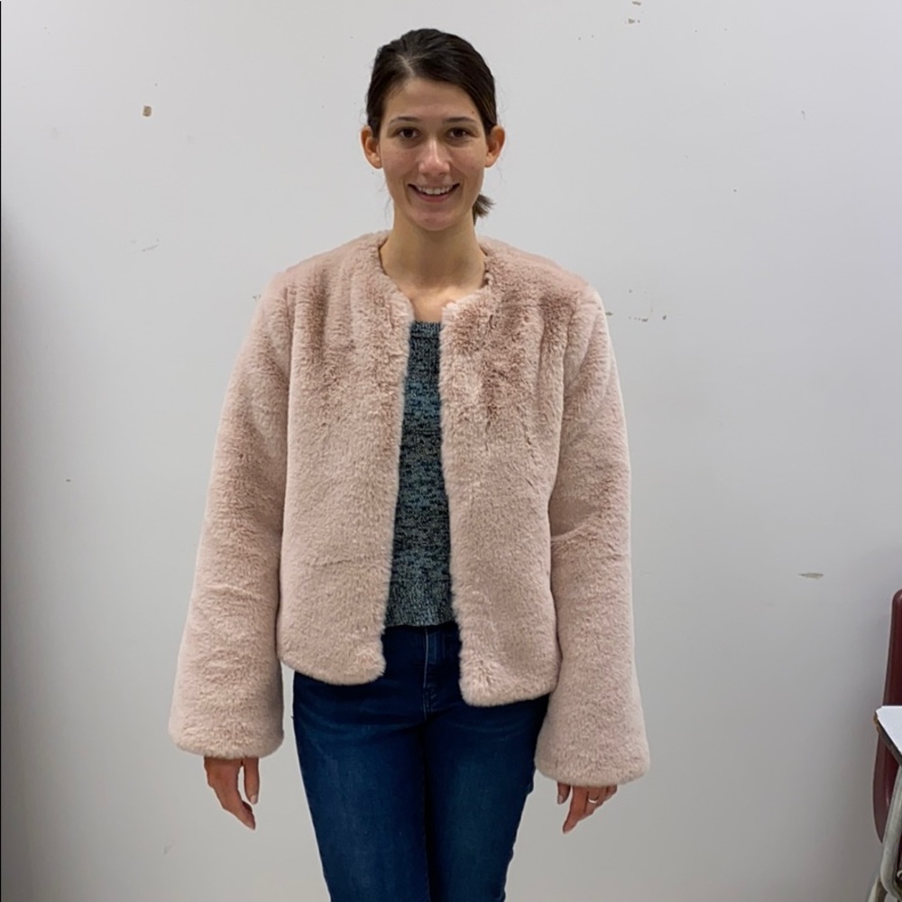 Pink Faux Fur Jacket